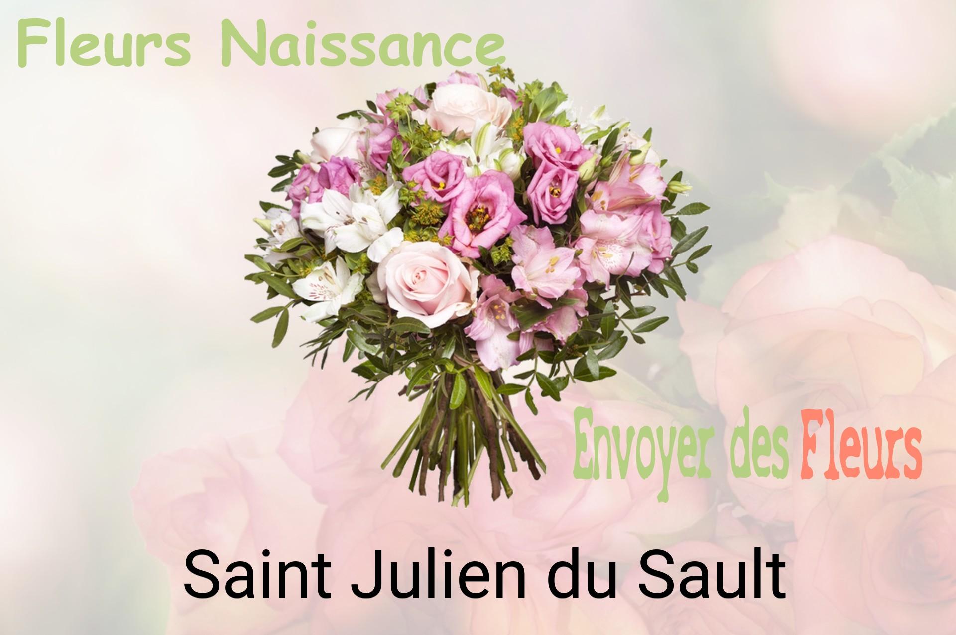 Bouquet de fleurs de naissance livré à Saint-Julien-du-Sault